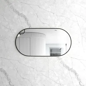 Otti Noosa 1200(W)x600(H) Black Metal Frame Mirror by Otti, a Vanity Mirrors for sale on Style Sourcebook