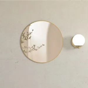 Otti London 700mm Gold Metal Frame Mirror by Otti, a Vanity Mirrors for sale on Style Sourcebook
