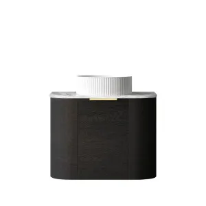 Otti Bondi Black Oak Wall Hung Curve Vanity by Otti, a Vanities for sale on Style Sourcebook