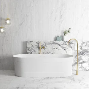 Otti Attica Bondi Bath With Overflow 1700mm Matte White by Otti, a Bathtubs for sale on Style Sourcebook