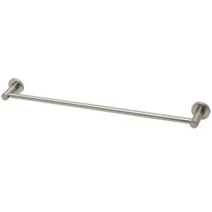 Phoenix Radii Single Towel Rail 600mm Round Plate Brushed Nickel by PHOENIX, a Towel Rails for sale on Style Sourcebook