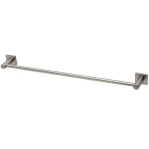 Phoenix Radii Single Towel Rail 600mm Square Plate Brushed Nickel by PHOENIX, a Towel Rails for sale on Style Sourcebook
