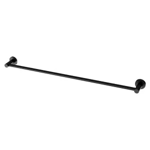 Phoenix Radii Single Towel Rail 800mm Round Plate Matte Black by PHOENIX, a Towel Rails for sale on Style Sourcebook