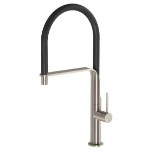 Phoenix Vido Flexible Hose Sink Mixer Brushed Nickel-Black by PHOENIX, a Kitchen Taps & Mixers for sale on Style Sourcebook