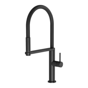 Phoenix Blix Flexible Hose Sink Mixer Round Matte Black by PHOENIX, a Kitchen Taps & Mixers for sale on Style Sourcebook