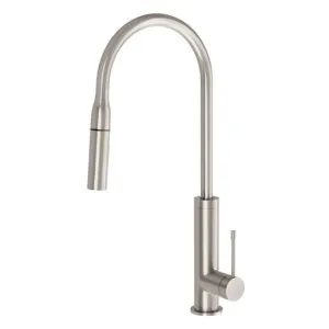 Phoenix Deja Pull Out Sink Mixer 220mm Brushed Nickel by PHOENIX, a Kitchen Taps & Mixers for sale on Style Sourcebook