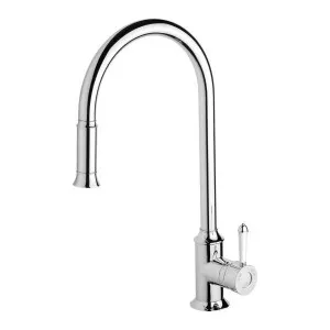 Phoenix Nostalgia Pull Out Sink Mixer Chrome - Natural White by PHOENIX, a Kitchen Taps & Mixers for sale on Style Sourcebook