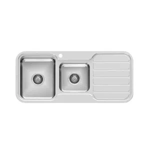 Phoenix 1000 Series 1 And 3/4 Left Hand Bowl Sink With Drainer And Taphole Stainless Steel by PHOENIX, a Bathroom Fixtures for sale on Style Sourcebook