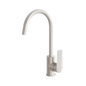 Phoenix Arlo Sink Mixer Gooseneck | Brushed Nickel | 200mm by PHOENIX, a Kitchen Taps & Mixers for sale on Style Sourcebook