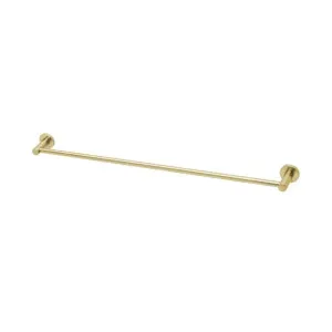 Phoenix Radii Single Towel Rail 800mm Round Plate Brushed Gold by PHOENIX, a Towel Rails for sale on Style Sourcebook