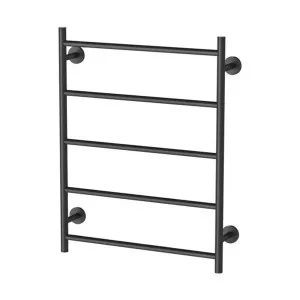 Phoenix Radii Heated Towel Ladder 550 x 740mm Round Plate Matte Black by PHOENIX, a Bathroom Fixtures for sale on Style Sourcebook
