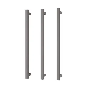 Phoenix Heated Triple Towel Rail Square 800mm Brushed Carbon by PHOENIX, a Bathroom Fixtures for sale on Style Sourcebook