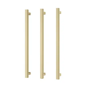 Phoenix Heated Triple Towel Rail Square 800mm Brushed Gold by PHOENIX, a Bathroom Fixtures for sale on Style Sourcebook