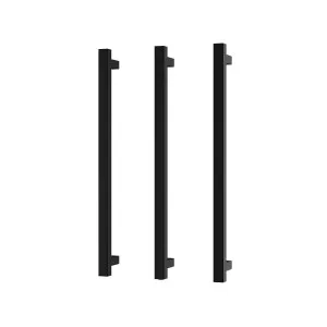 Phoenix Heated Triple Towel Rail Square 600mm Matte Black by PHOENIX, a Bathroom Fixtures for sale on Style Sourcebook