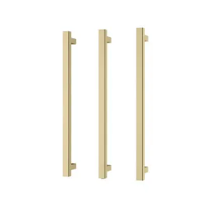 Phoenix Heated Triple Towel Rail Square 600mm Brushed Gold by PHOENIX, a Bathroom Fixtures for sale on Style Sourcebook