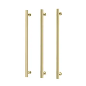 Phoenix Heated Triple Towel Rail Round 800mm Brushed Gold by PHOENIX, a Bathroom Fixtures for sale on Style Sourcebook