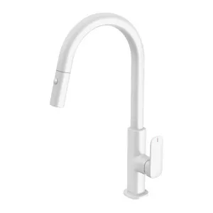 Phoenix Nuage Pull Out Sink Mixer 200mm, Matte White - Lead Free by PHOENIX, a Kitchen Taps & Mixers for sale on Style Sourcebook