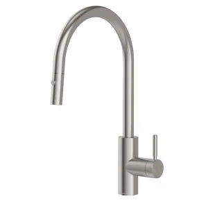 Phoenix Vivid MKII Pull Out Sink Mixer 240mm Gooseneck Stainless Steel by PHOENIX, a Kitchen Taps & Mixers for sale on Style Sourcebook