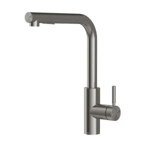 Phoenix Vivid MKII Pull Out Sink Mixer 230mm L Shaped Brushed Carbon by PHOENIX, a Kitchen Taps & Mixers for sale on Style Sourcebook