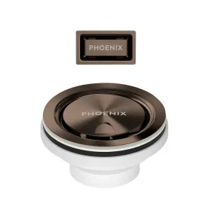 Phoenix Covered Sink Basket Waste with Overflow Brushed Bronze by PHOENIX, a Traps & Wastes for sale on Style Sourcebook