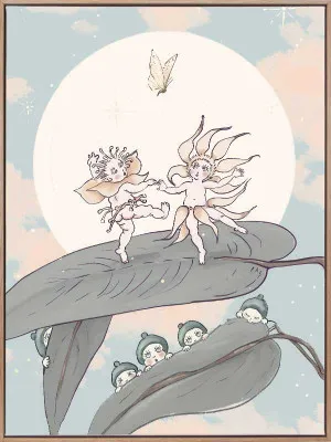 Moonbeam Gumnuts Pastel Canvas Art Print by Urban Road, a Prints for sale on Style Sourcebook