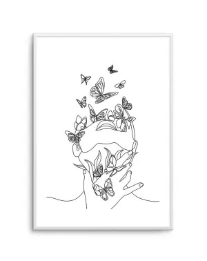 Butterfly Girl by oliveetoriel.com, a Prints for sale on Style Sourcebook