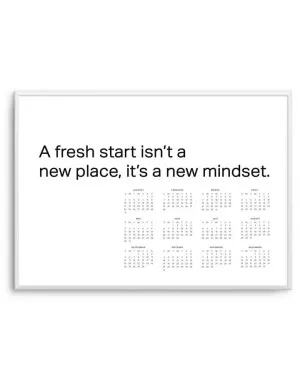2021 Fresh Start Calendar | B&W by oliveetoriel.com, a Prints for sale on Style Sourcebook