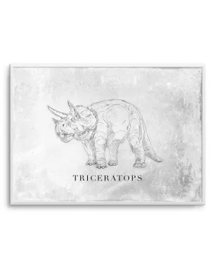 Triceratops | LS | Dinosaur Collection by oliveetoriel.com, a Prints for sale on Style Sourcebook