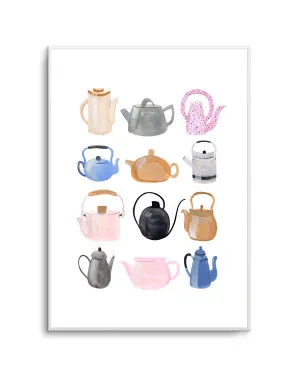 Official Teapots by Laura Page by oliveetoriel.com, a Prints for sale on Style Sourcebook