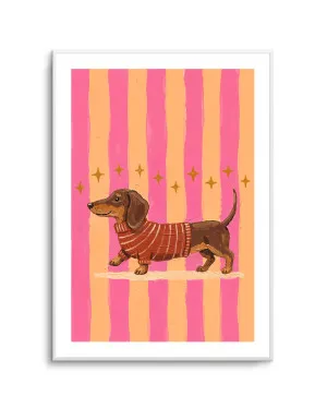 Busy Dachshund by oliveetoriel.com, a Prints for sale on Style Sourcebook