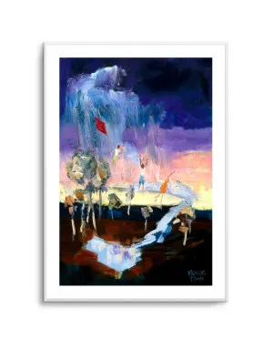 Kite Flying Kids by Meredith Howse by oliveetoriel.com, a Prints for sale on Style Sourcebook