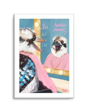Kookaburra Featherdresser by Meredith Howse by oliveetoriel.com, a Prints for sale on Style Sourcebook