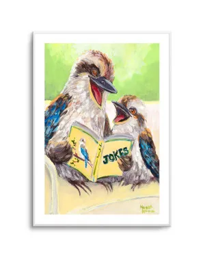Kookaburra Laugh by Meredith Howse by oliveetoriel.com, a Prints for sale on Style Sourcebook