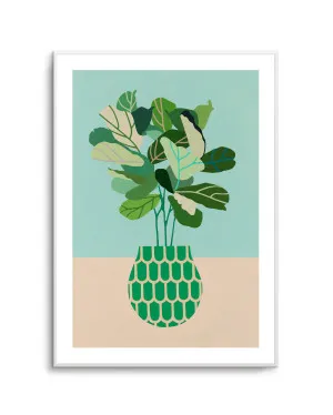 Plant With Green Vase by Naomi Taitz Duffy by oliveetoriel.com, a Prints for sale on Style Sourcebook