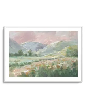 Field of Pink Flowers by oliveetoriel.com, a Prints for sale on Style Sourcebook