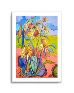 Sunflower Dance by Dorothy Fagan by oliveetoriel.com, a Prints for sale on Style Sourcebook