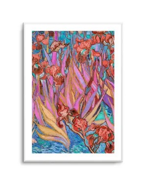 Vibrant Iris Garden by Mathieu Jeuf by oliveetoriel.com, a Prints for sale on Style Sourcebook