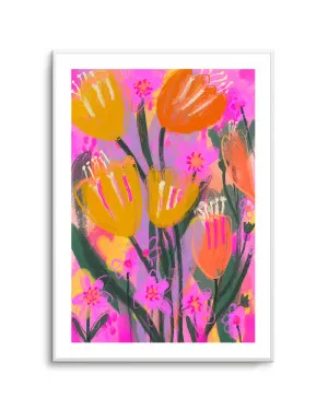 Vibrant Petal Dance by Treechild by oliveetoriel.com, a Prints for sale on Style Sourcebook