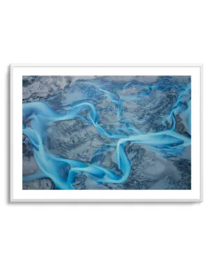 Vibrant Blue River Patterns by Benton Murphy by oliveetoriel.com, a Prints for sale on Style Sourcebook