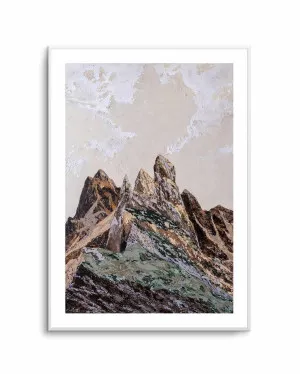 Earthy Textured Mountains by Denise Quah by oliveetoriel.com, a Prints for sale on Style Sourcebook