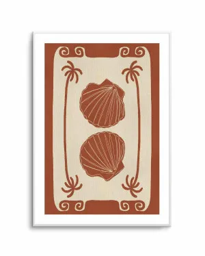 Terracotta Seashell Stories by Shatha Al Dafai by oliveetoriel.com, a Prints for sale on Style Sourcebook