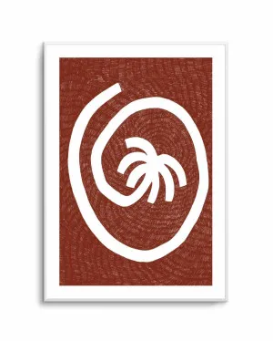 Spiral Palm Tree Red by Shatha Al Dafai by oliveetoriel.com, a Prints for sale on Style Sourcebook
