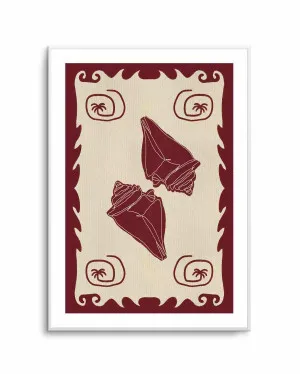 Red Seashell Stories by Shatha Al Dafai by oliveetoriel.com, a Prints for sale on Style Sourcebook