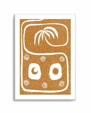 Palm Tree Island 5 Yellow by Shatha Al Dafai by oliveetoriel.com, a Prints for sale on Style Sourcebook