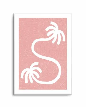 Palm Tree Path Pink by Shatha Al Dafai by oliveetoriel.com, a Prints for sale on Style Sourcebook