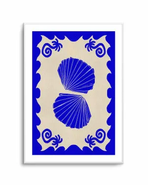 Blue Seashell Stories by Shatha Al Dafai by oliveetoriel.com, a Prints for sale on Style Sourcebook
