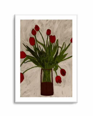 Bouquet of Tulips by Shatha Al Dafai by oliveetoriel.com, a Prints for sale on Style Sourcebook
