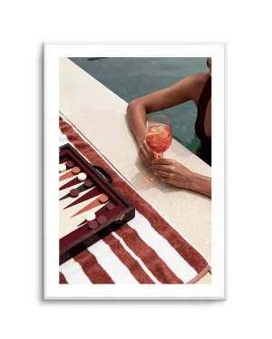 Backgammon by the Pool by oliveetoriel.com, a Prints for sale on Style Sourcebook