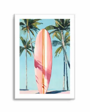 Pink Surfboard by oliveetoriel.com, a Prints for sale on Style Sourcebook