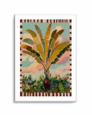 Traveller Palm in Check by oliveetoriel.com, a Prints for sale on Style Sourcebook